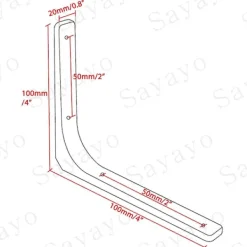 DAO Hyllor>4 st Järn Vägghyllfäste, 4 x 4 tum Kraftigt Hyllstöd Fäste Dekorativt Vinkeljärn db