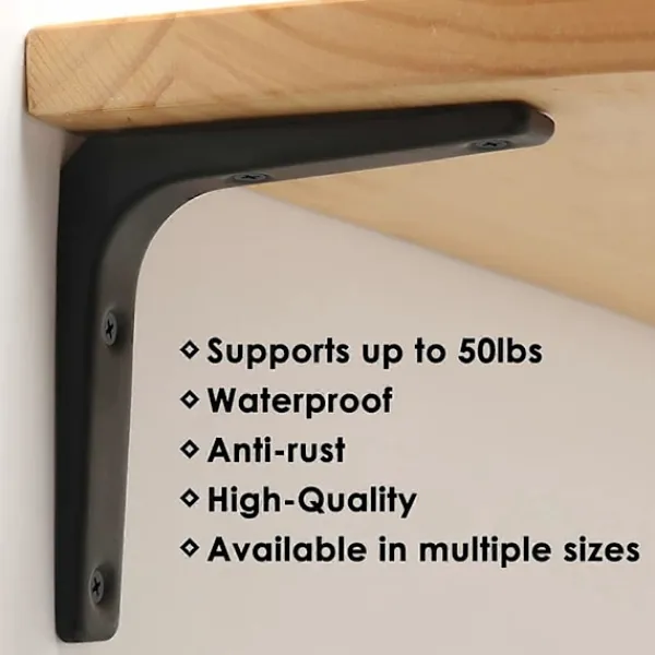 DAO Hyllor>4 st Järn Vägghyllfäste, 4 x 4 tum Kraftigt Hyllstöd Fäste Dekorativt Vinkeljärn db