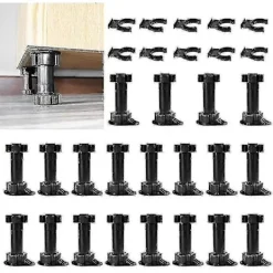 Skåp>20 st Justerbara möbelben Kompatibla med skåp med brädklämmor 40 mm höjd