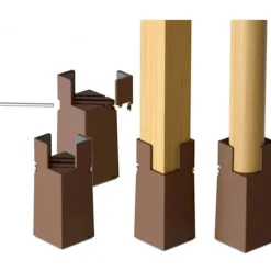 OCEAN Stolar>4 st Justerbara Sänghöjare 22-42mm Bruna Möbelhöjare 10cm