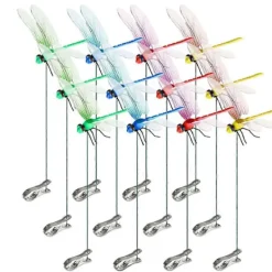 Småbord>12 st Konstgjorda trollsländeklämmor för utomhusbruk 3D Trollsländedekor Trädgårdsarbete, 3D Trollslända Trädgårdsdekorativa klämmor [DB] Som Visas