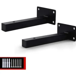 GIFT OF G Hyllor>2 st Kraftiga Flytande Hyllkonsoler, Svart (150mm)