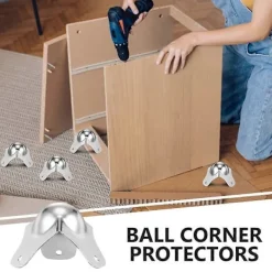 Kistor & Koffertar>12 st Kulhörnskydd Kantförstärkning för Flight Case Flight Förvaringslåda