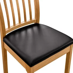 Stolar>4 st Matstolsöverdrag för vattentät sits PU-läder Sätesöverdrag för stolar Cover, svart
