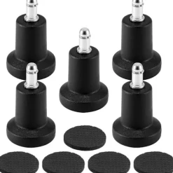 BEBETTER Kontorsmöbler>5 st Möbelben Lyftare, 5,8 cm Stationära Glidfötter Hög Profil Klockpall med 5 Separata Svampplattor för Kontors Snurrstols Tillbehör
