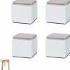 Sängar>4 st möbelhöjare, sängbenshöjare, sänghöjare, stålmöbelhöjare, för soffbord, skåp, soffor, möbler, sidobord (vit), 60X52mm