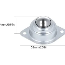Kontorsmöbler>6 st Möbelhjul Platt Kulrulle Lager Kulhjul Monterad Kulöverföringslager 2 Hål Enheter för Möbler Bagage Glidande Vagn Transportör Rulle Kraftförs