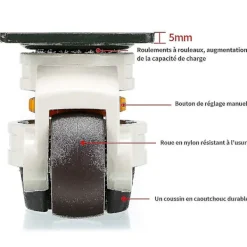 unbranded Pallar>1 st Möbelrullar, Swivelhjul, 60f Inbyggda Nivelleringsrullar, Nylon Aluminiumlegering, 250 kg Lastkapacitet Per Rulle