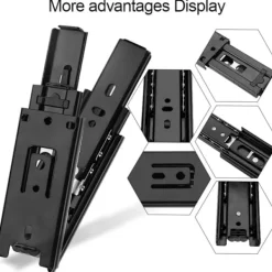 Skåp>2 st möbelstyrningsskena minikorta lådskenor full förlängning köksskåpsbeslag 4 tum