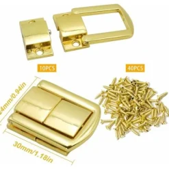 Kistor & Koffertar>10 st metallkoffertlås med skruvhasp metallresväs lås stängning växelspänne växelspänne låda spänne växelspänne för smyckeskrin trälåda,