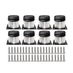 Soffbord>8 st. Rostfritt Stål Hårdvara Solida TV-Bordsben Hus Skåp Bordben Sängfot Runda Justerbara Möbler