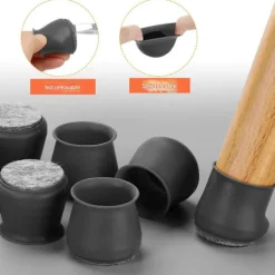 Stolar>16 st Silikon Möbelfotskydd, Golvskydd, Filtmöbelfötter, Halkskydd