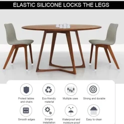 Stolar>24 st Silikonskydd för stolsben, möbelskydd för bord, halkfria möbelfotsskydd, transparenta, 28-45 mm