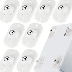 Kistor & Koffertar>8 st självhäftande hjul 360 graders rotation rostfritt stål mini svängbara hjul för förvaringslåda möbler