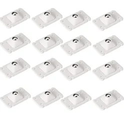 Kistor & Koffertar>16 st självhäftande hjul för förvaringslådor 360 graders rotation rostfritt stål rullar B