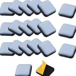 Stolar>24 st självhäftande möbeltassar i teflon för fyrkantiga möbler stolar i teflon 25x25mm glidtassar för stol, soffa, skåp, A