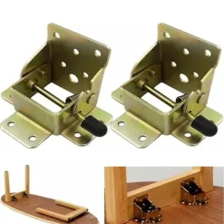 Balkongmöbler>2/4 st Självlåsande gångjärn Kraftig vikfäste Järn Fällbart lås För tvätt Båtar Sängar Arbetsbord Garagemöbler