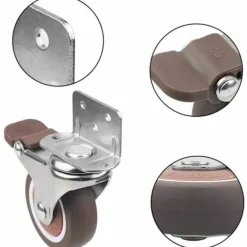 Soffbord>4 st små möbelhjul 38mm svängbara hjul för soffbord