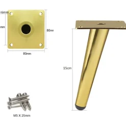 Blue dream Soffbord>4 st sneda bordsben 15 cm metallskåpsben, konformade möbelben