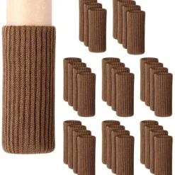Stolar>20 st Stickade Ull Möbelstrumpor Stolsbensstrumpor Möbelglidare som Skyddar Hårdträgolv från Repor Strumpor