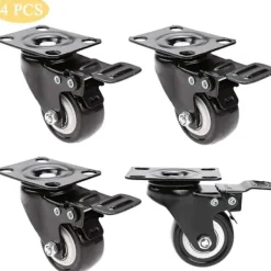 Balkongmöbler>4 st Strandvagnshjul, 360 Graders Hjul Transport Hjul Dubbla Hjul med 4 Bromsar Kraftiga Hjul Lämpliga för Strandstolar, Möbler