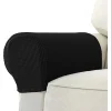 Stolar>2 st Stretch soffarmstöd Full wrap soffskydd (svart)