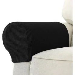 Stolar>2 st Stretch soffarmstöd Full wrap soffskydd (svart)