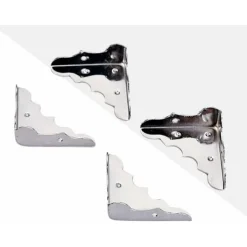 Kistor & Koffertar>12 st träbox smyckeskrin presentask hörnbeskydd dekorativa järnkanter skydd (silver),