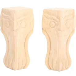 Småbord>2 st Träsnidade bordsben för soffa tebord TV-skåp hemmöbler