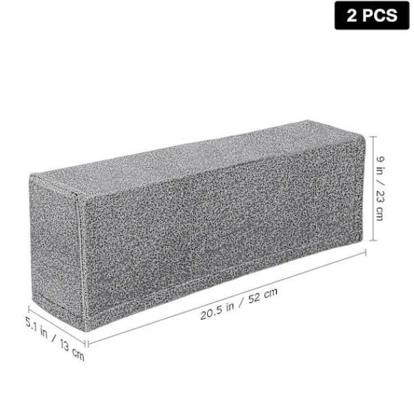 DMstore Soffor>2 st Universal Soffa Armstödsöverdrag Elastiskt Armstödsskydd Enfärgad Armstödsskyddstyg (grå)BY