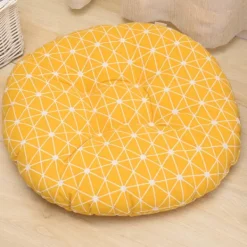 Stolar>2 st Vadderade Stolsdynor Stolsdynor Runda Matstolar Trädgård Kök Kontor Stolsdynor (gul)