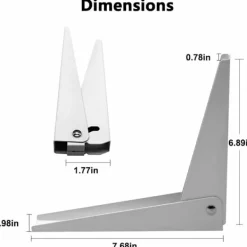 Hyllor>2 st Vikbara Väggfästen, Hyllfästen Metall Vikbara Hyllfästen Garage Stöd Vikbart Fäste DIY Hyllsystem, Vit 8"/200mm