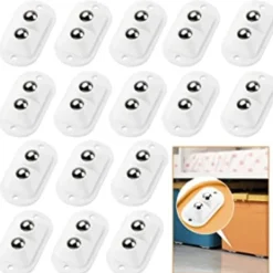 Kistor & Koffertar>16 st (vita) självhäftande casterhjul, minisnurrehjul, Sto