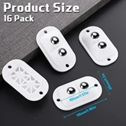 Kistor & Koffertar>16 st (vita) självhäftande casterhjul, minisnurrehjul, Sto