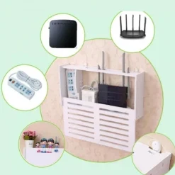 Skåp>1 st Wifi-förvaringsbox Router Hylla Vardagsrum Vägg Träfäste