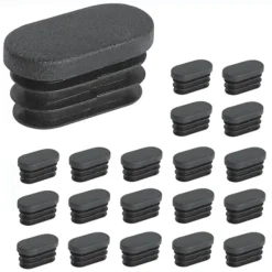Stolar>100 st 15x30mm Plaständkåpor för Möbelben Oval Ändkåpor för Plaststolsben Pluggar för Ovalrör_fi