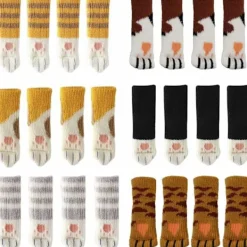 Stolar>24 Söta Kattfot Stolsstrumpor Stolsbensskydd Golvskydd Anti-Repor Anti-Ljud 24 ST (6 set)