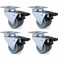 Balkongmöbler>4 Starka Svivlande Hjul Med Stoppbroms, Kapacitet 600 kg