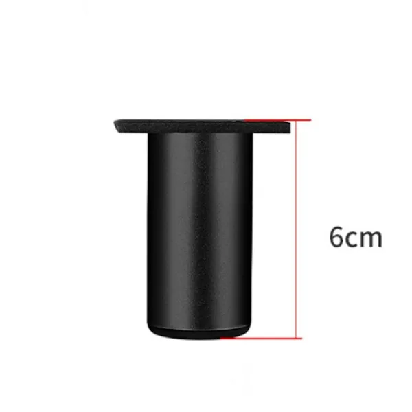 Stolar>4 st/set Metallben Möbelben SVARTA 6 CM 6cm