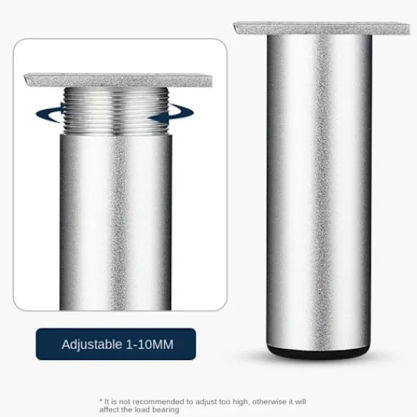 Stolar>4 st/set Metallben Möbelben SVARTA 6 CM 6cm