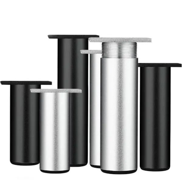 Stolar>4 st/set Metallben Möbelben SVARTA 6 CM 6cm