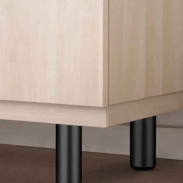 Stolar>4 st/set Metallben Möbelben SVARTA 6 CM 6cm