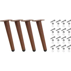 BellaFurn Balkongmöbler>4 -Stycke uppsättning av aluminiummöbler ben - rostfritt - inklusive golvskyddare