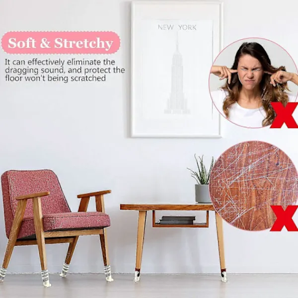 unbranded Stolar>36 stycken (9 set) kattstolsstrumpor kattpåtassar stolsbensstrumpor kattmöbler strumpor stickade möbler strumpor