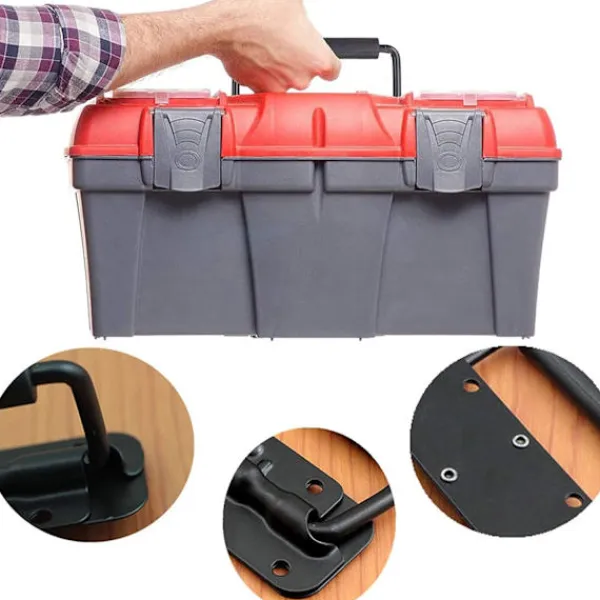 Kistor & Koffertar>4 stycken lådhandtag, hopfällbart handtag i metall, svart lådhandtag, fjäderhandtag, ersättningshandtag för verktygslåda eller förvaringslåda