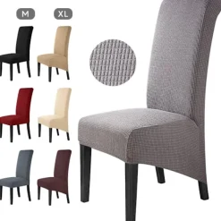 Stolar>4 stycken matstolsöverdrag Jacquard stretch avtagar tvättar