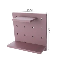 Hyllor>3 stycken perforerade plastpaneler, förvaring i vardagsrummet, köks- och sovrumsavdelare, vägg hylla (lila)