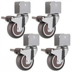 Balkongmöbler>4 svängbara hjul med broms 2" med 3/4" U-fäste