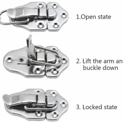Kistor & Koffertar>4 Växla Spännlås Växla Lås Spak Stängning för Smyckeskrin Presentaskar Verktygslåda Resväska och Kista - Röd KLB