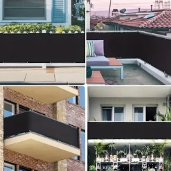 Balkongmöbler>90 x 400 cm, balkongskydd för avskildhet, vindskydd och UV-skydd